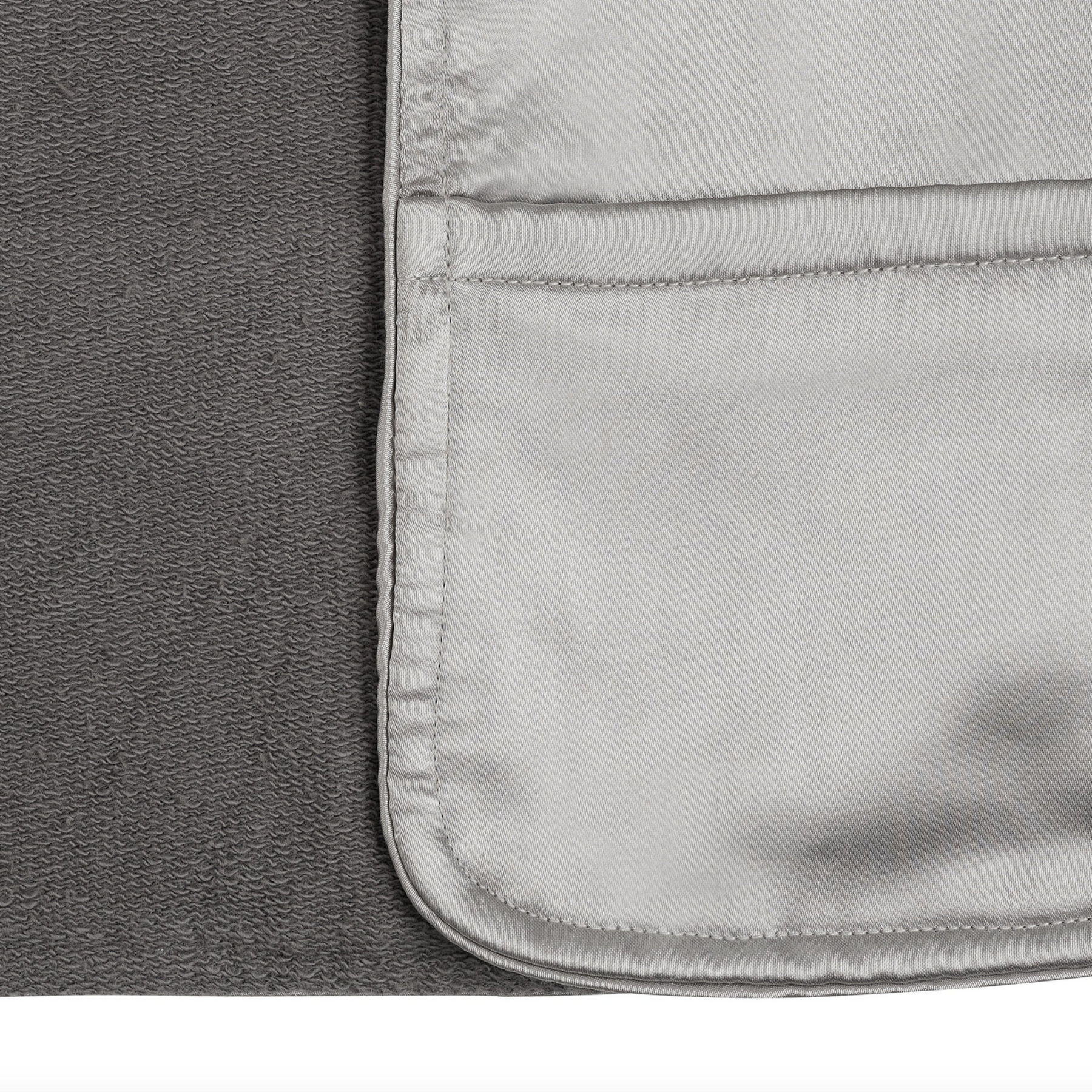Monii Silver Satin Satin and Terry Cloth