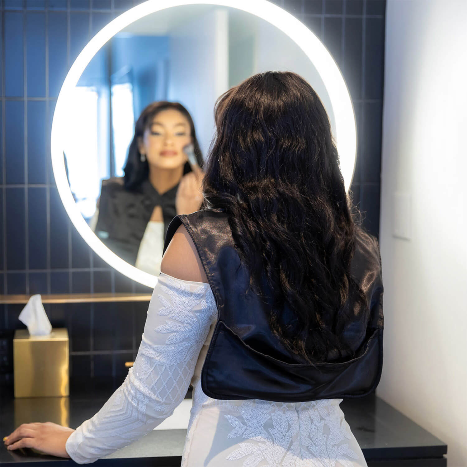 Moonlight Black Bridal Beauty Cape