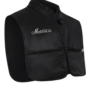 Monica Personalized Monii Black Satin Button